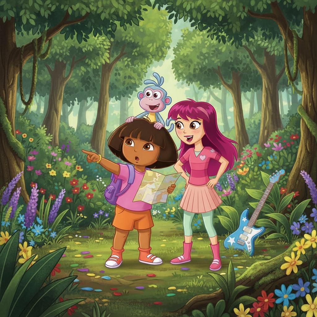 Dora and Boots Help Kiki Find Her Guitar
