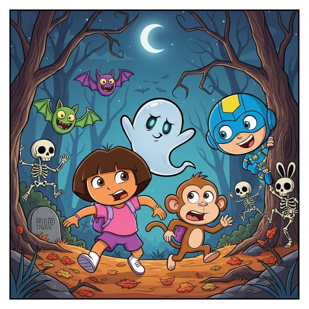 Dora and Boots Versus the Haunted Night