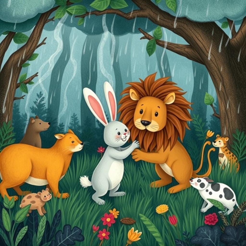 The Kind Rabbit and the Greedy Lion