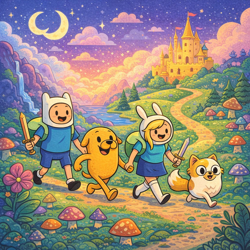 Finn and Jake Meet Fiona and Cake