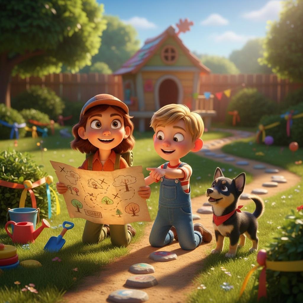 Lainey and Lenny's Backyard Adventure Map