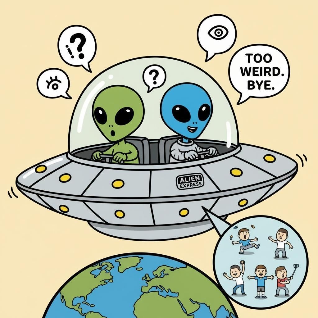 The Aliens Who Peeked at Earth