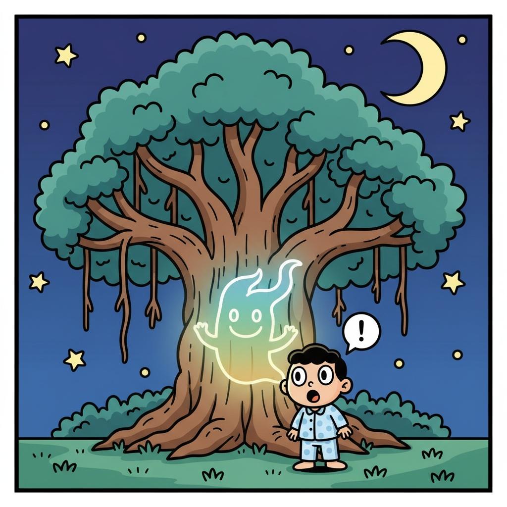 The Brave Kid and the Banyan Spirit
