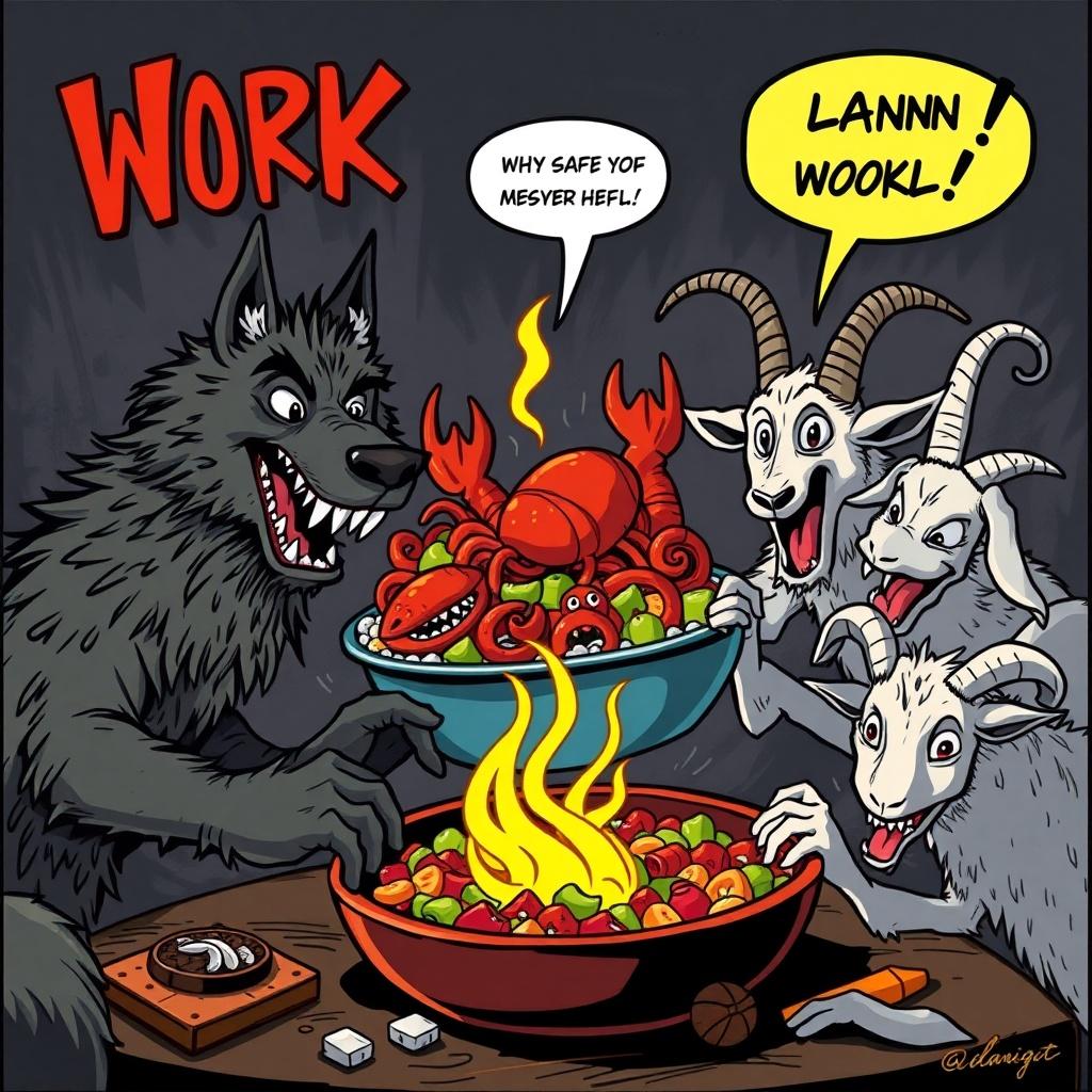 Shaved Wolves in a Boil