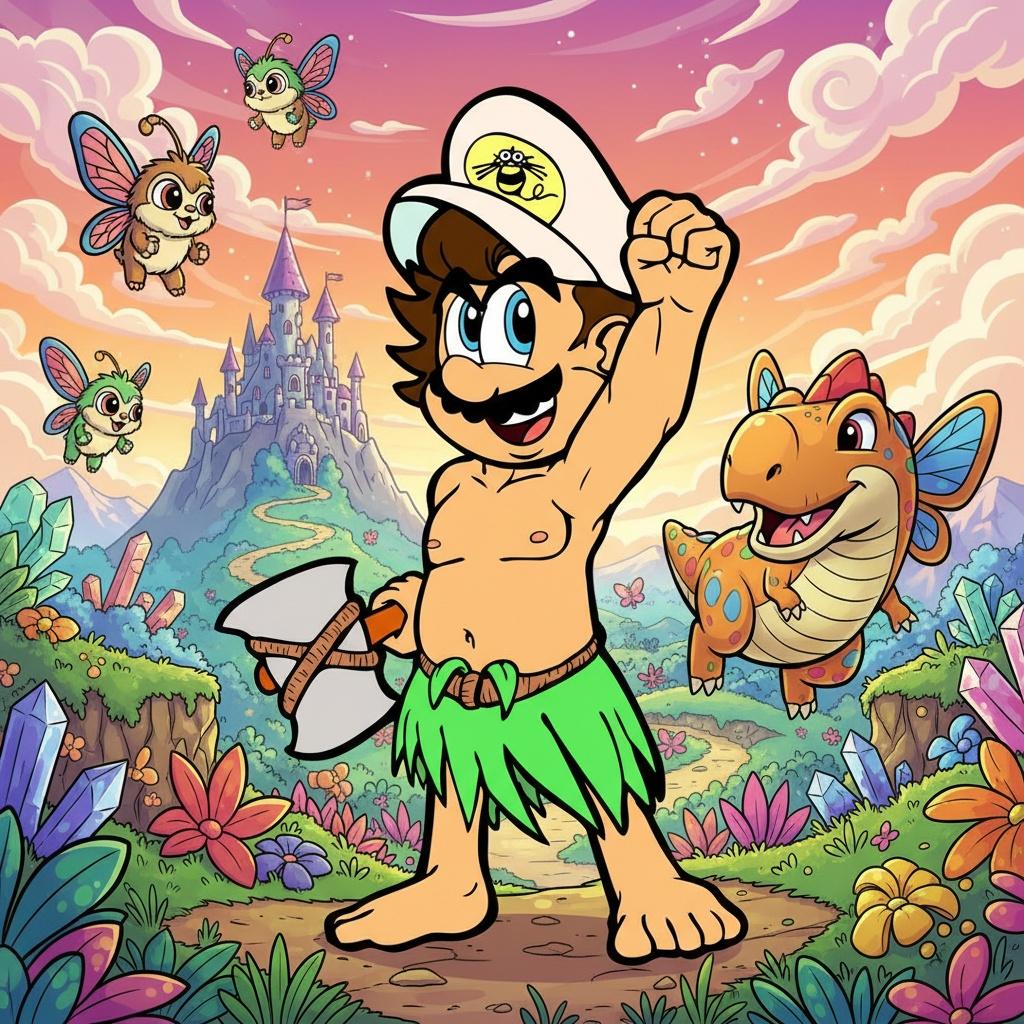 Master Higgins Mario Cap