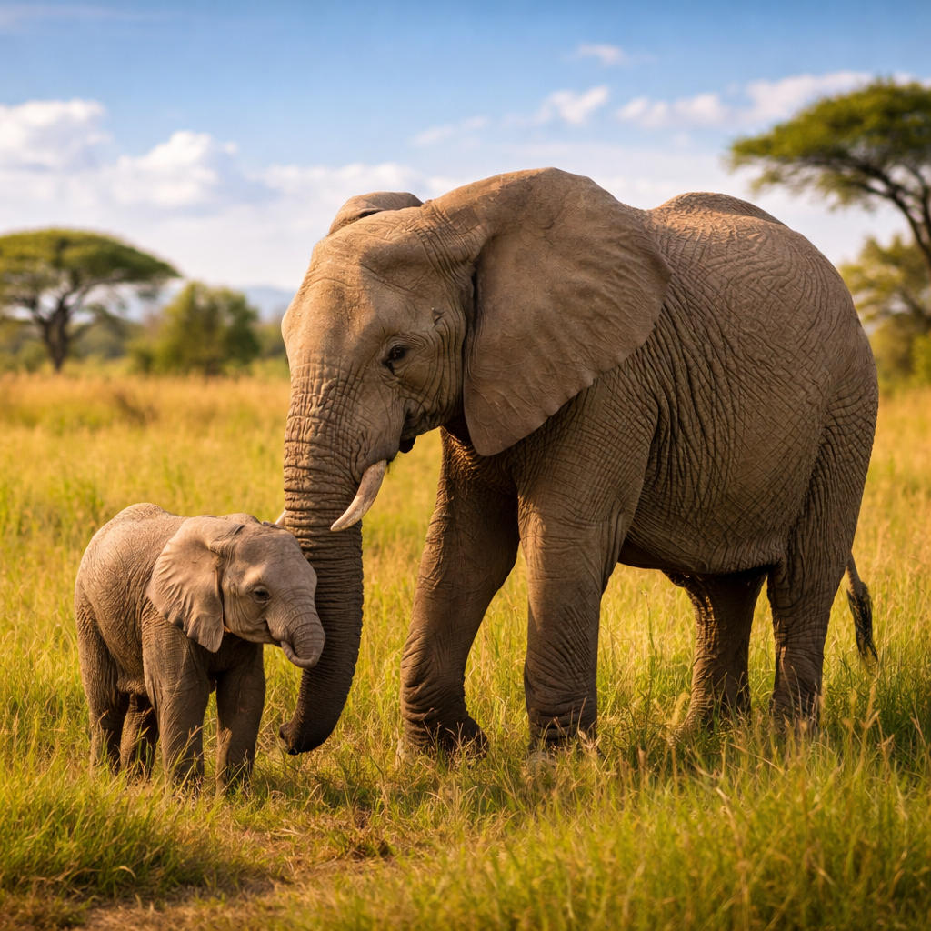 Mama Elephant and Baby Boo