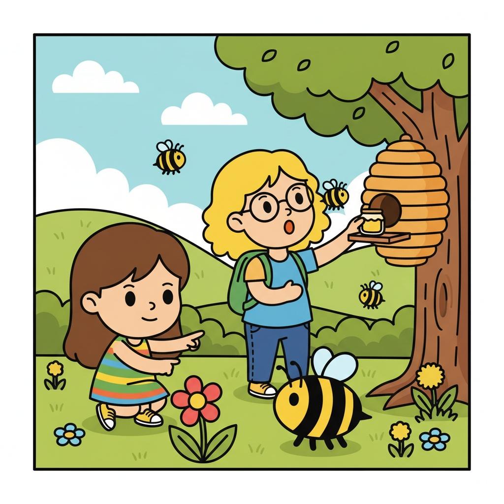 Honey Bees in the Meadow