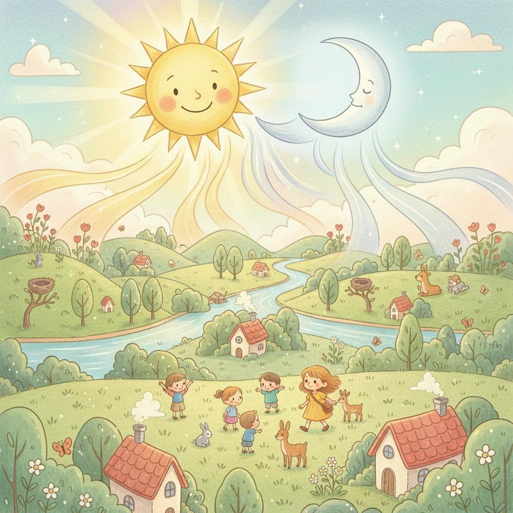 How the Sun and Moon Made a Happy World