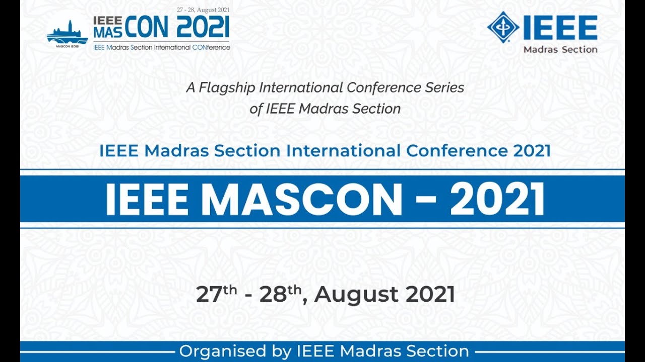 temporary event IT Infrastructure, Bonded Internet, Video Production, Live Youtube Streaming - IEEE MASCON 2021 Hybrid Event - Live Streaming + Zoom Video Production - CHENNAI