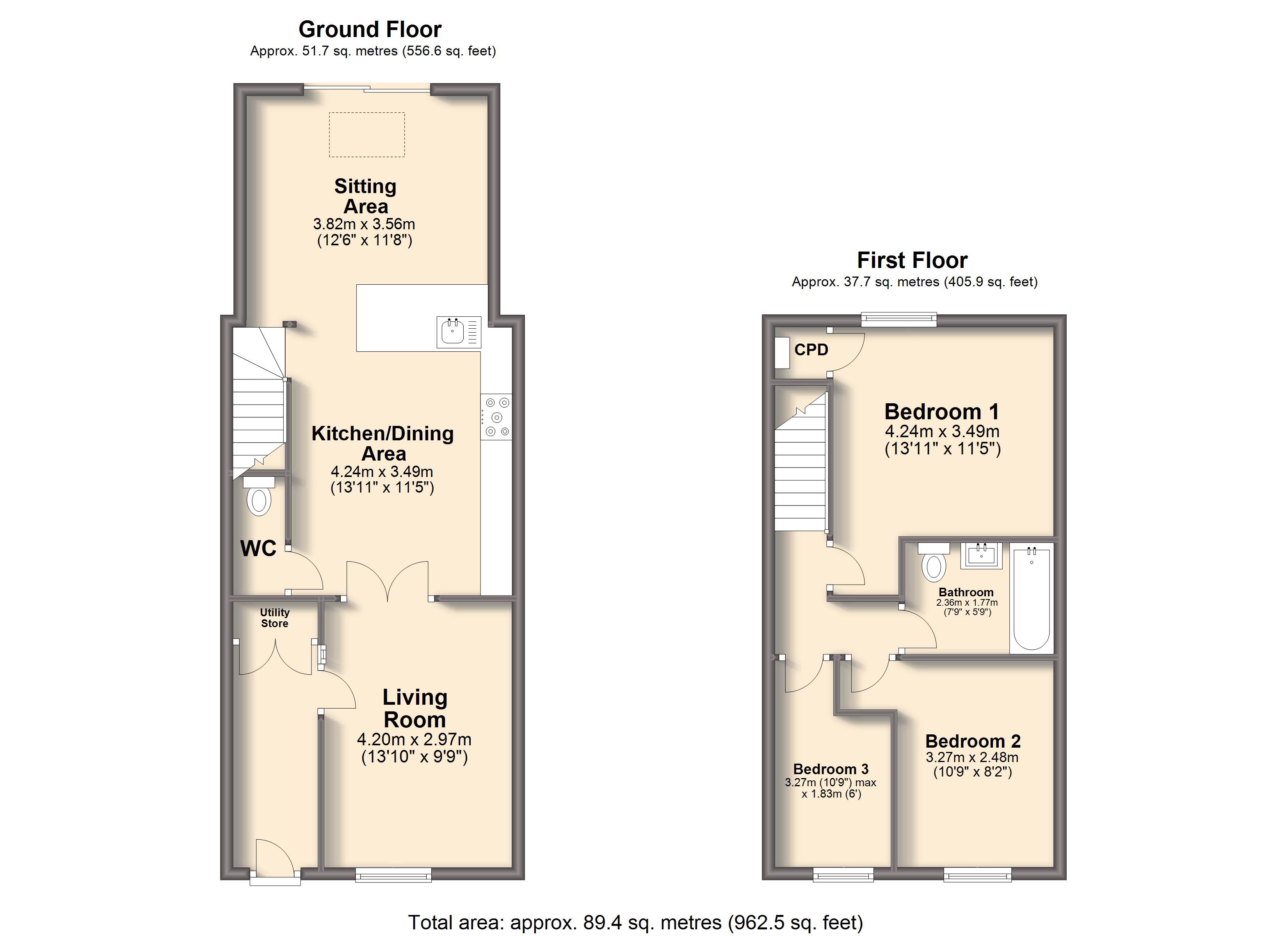 Newbold Back Lane, Chesterfield, S40 Street