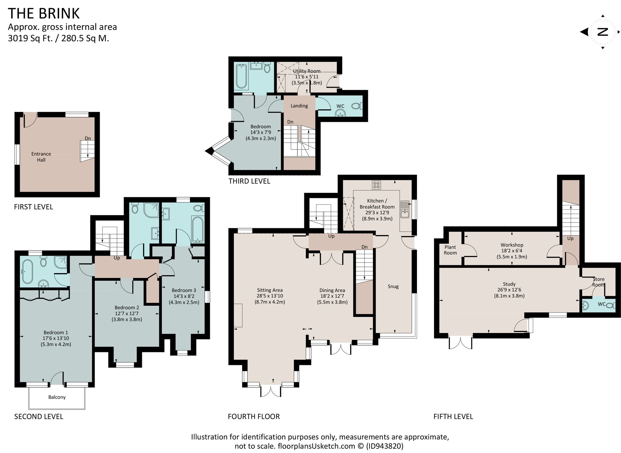 Hoodown, Kingswear floorplan