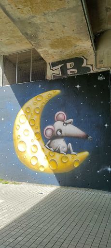 Souris dans la lune france-nantes-graffiti