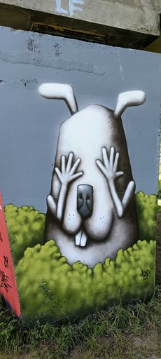 Lapin caché  france-reze-graffiti