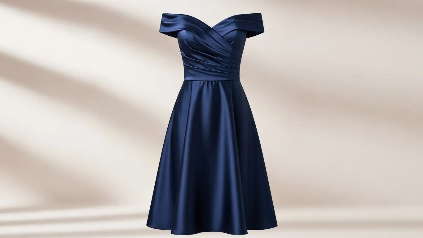 off shoulder cocktail dress for wedding