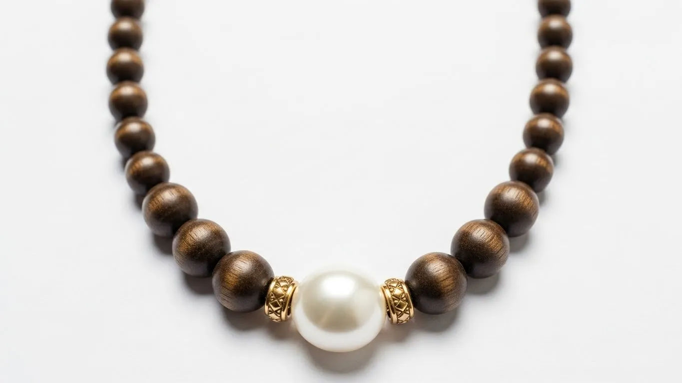 vivienne west wood pearl necklace