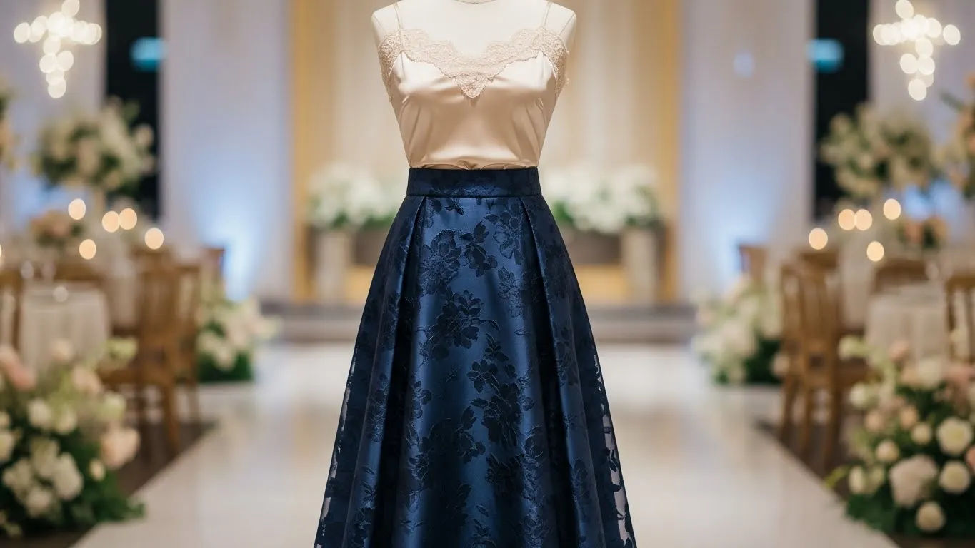 wedding guest skirt and top