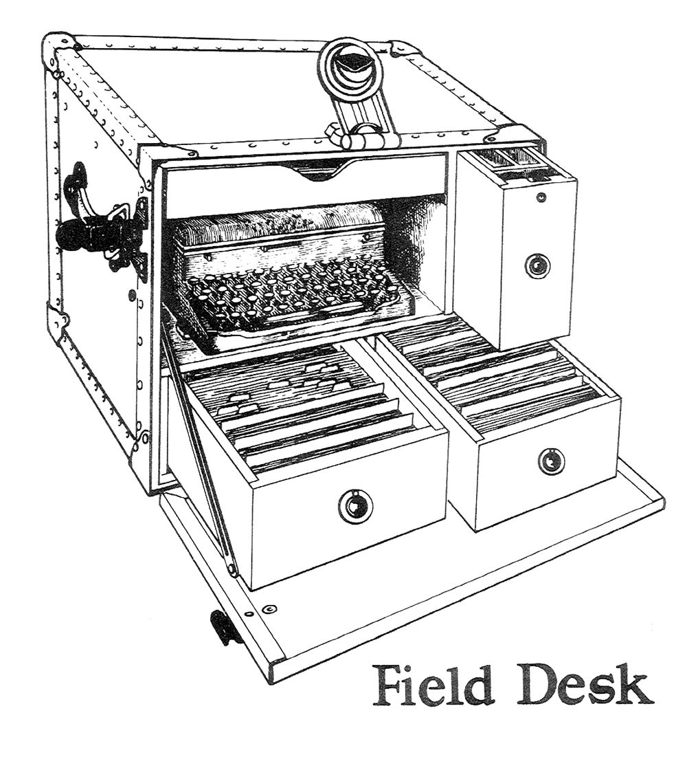 Figure No. 3
Sketch showing the Field Desk, New Type