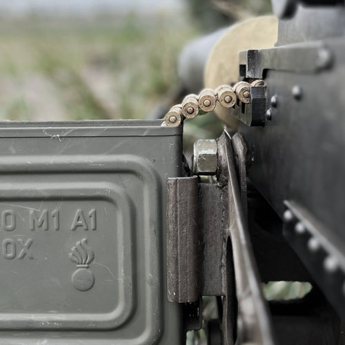 .30-06 calibre ball ammunition for the M1917A1 Machine Gun in their original cloth belt. 