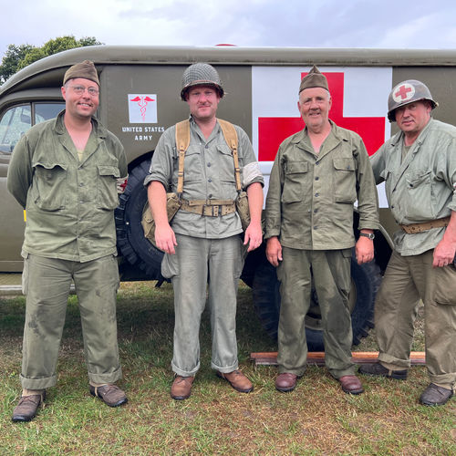 A job well done! The dedicated team behind the display.