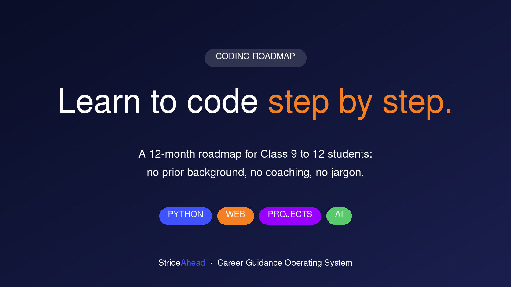 Step-by-Step Coding Roadmap for Class 9–12 Beginners | Blog | Stride Ahead