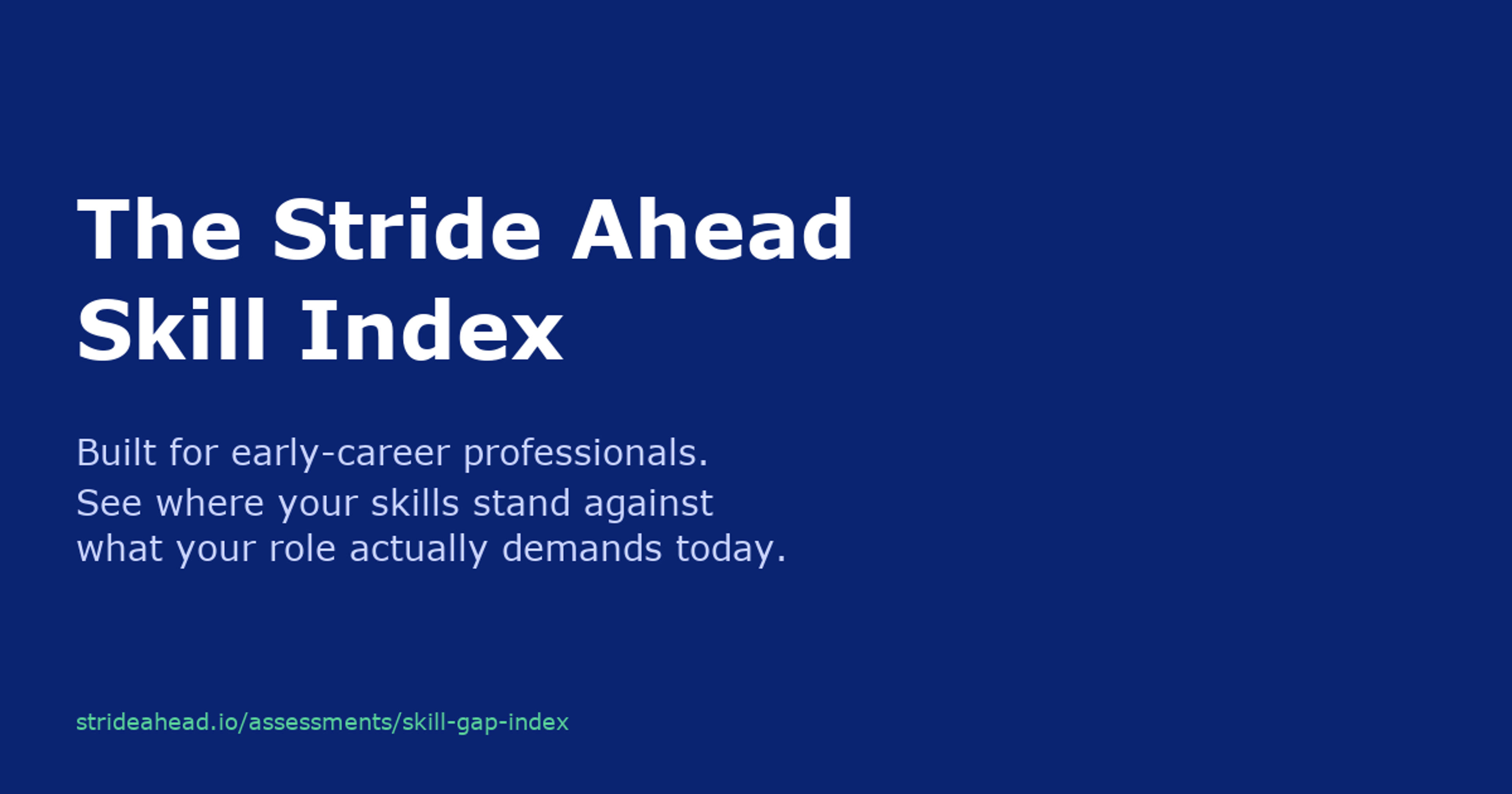 Stride Ahead Skill Index