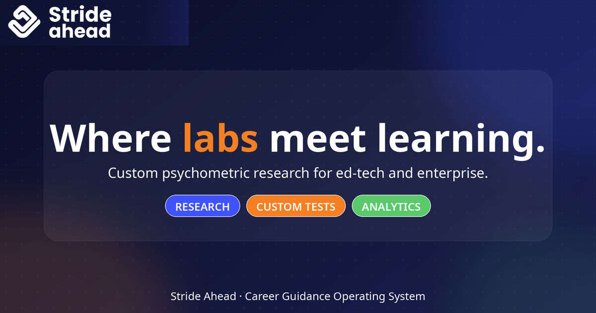 Stride Labs | Experience Design, AI & Technology Studio