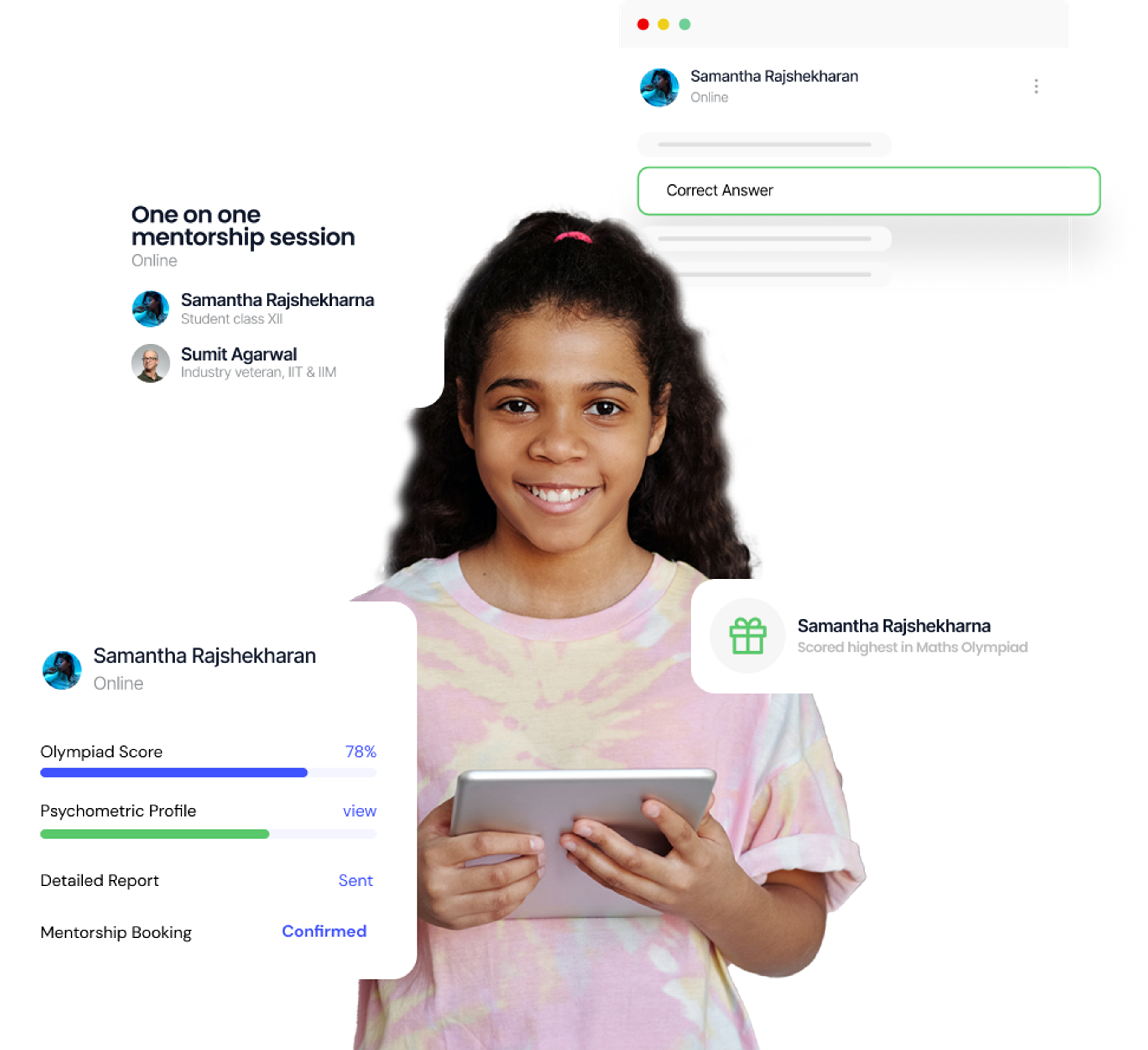 Student using Stride Ahead platform