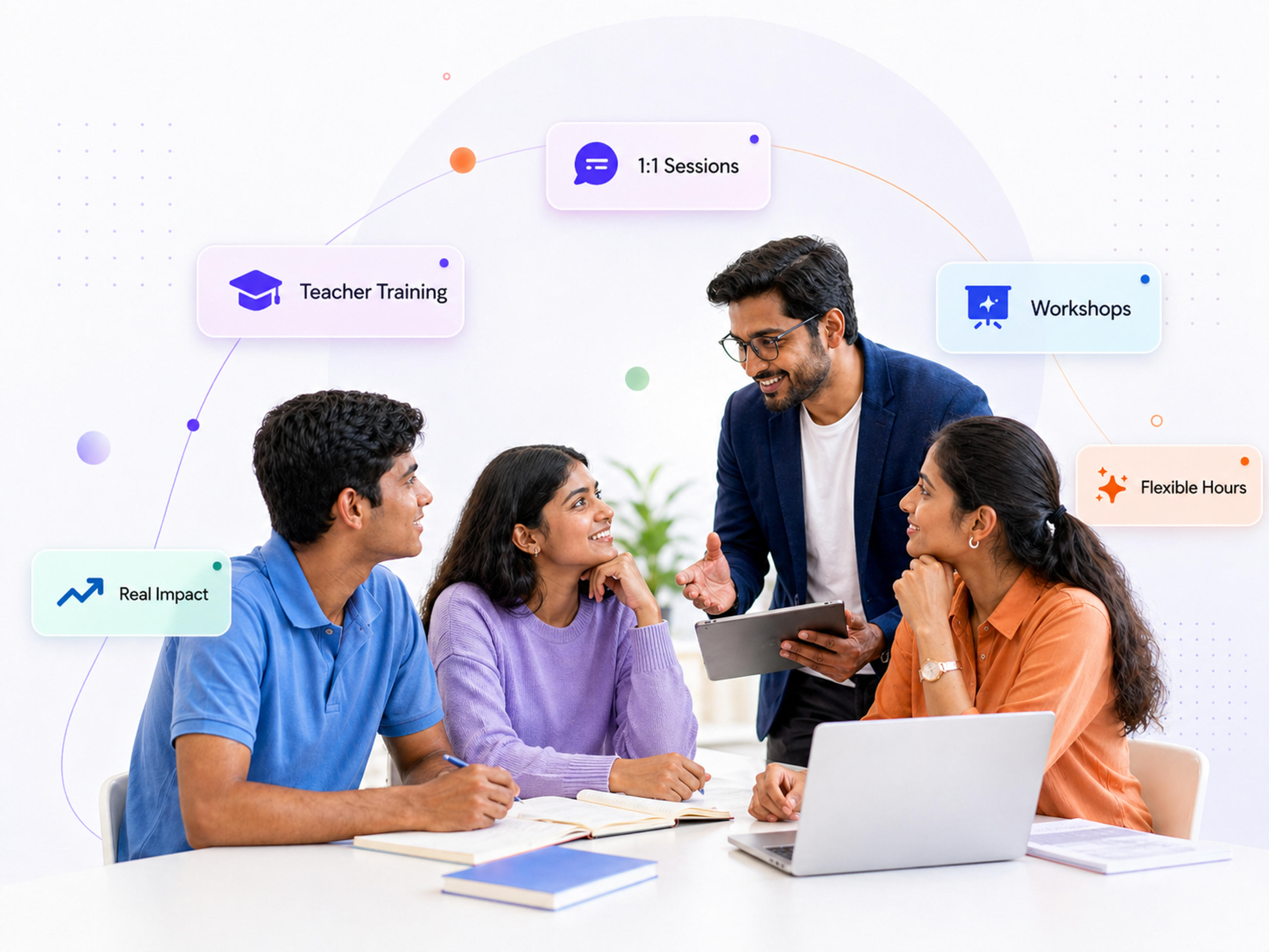 Mentors guiding students