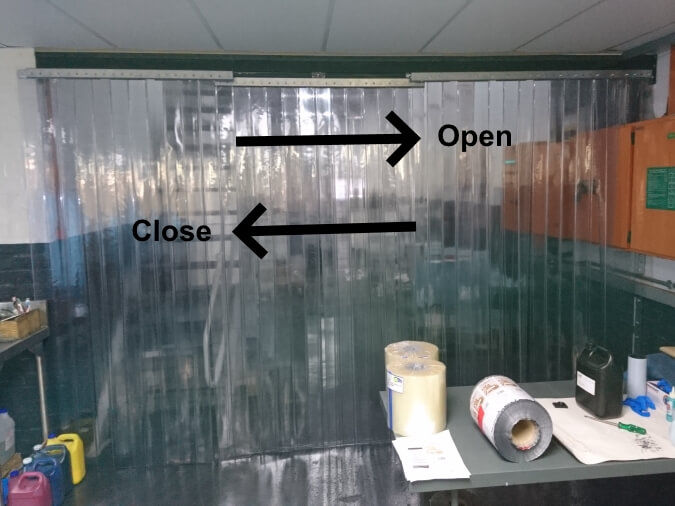 Dynamic Strip Curtain Door Sliding pvc curtains