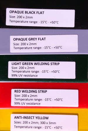 various coloured strip curtains