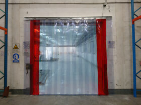 Wall mounted pvc strip curtain door
