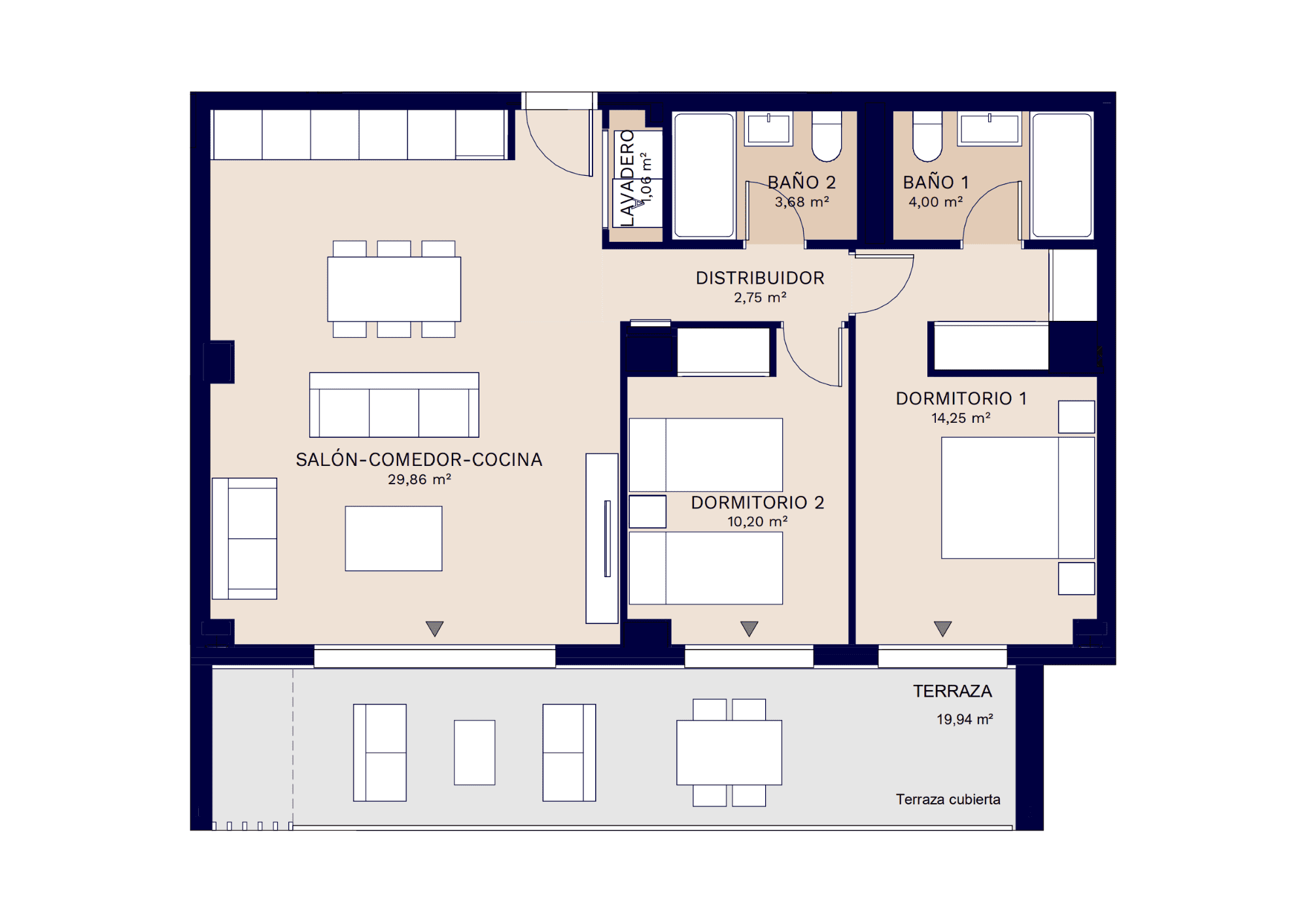 Půdorys bytu Apartmán Lunara B