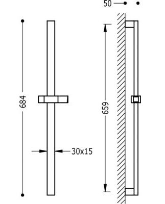 TYČ S POSUVNÝM DRŽÁKEM 60 cm — náhled 2