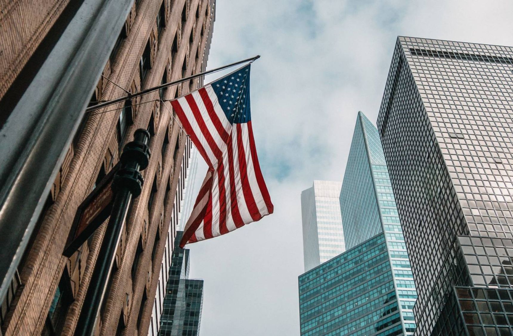 low angle photo of flag of U.S.A
