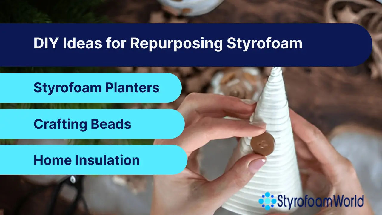 DIY Styrofoam planters and decorations