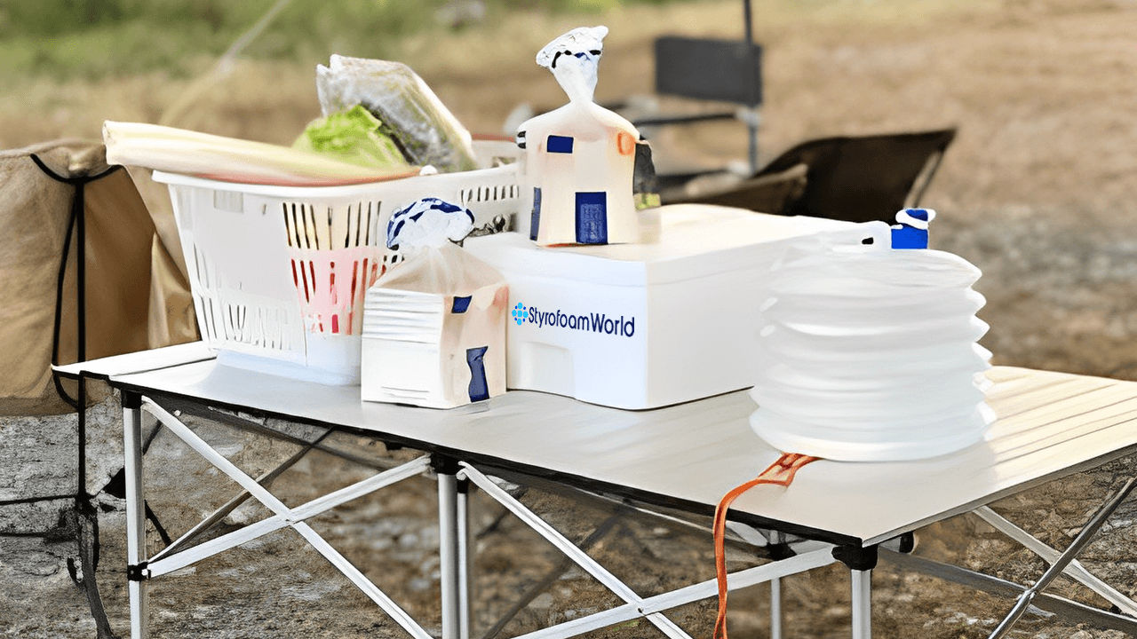 Styrofoam being the everyday hero, keeping cold drinks chilled during a picnic