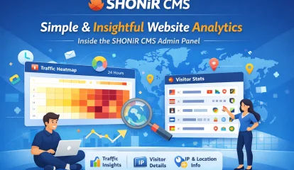 SHONiR CMS Admin Panel Analytics – Simple Insights for Web Owners