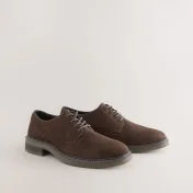 Men’s Brown Suedette Derby Shoes