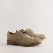Men’s Mink Brown Suede Brogue Shoes