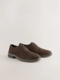 Men’s Brown Suedette Derby Shoes