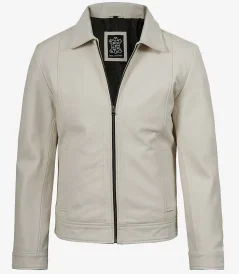 Men’s Off White Harrington Leather Jacket