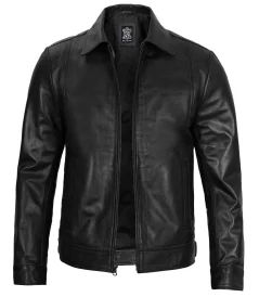 Men’s Black Harrington Leather Jacket