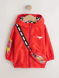 Kids’ Red Cars Bag Pocket Cagoule Jacket
