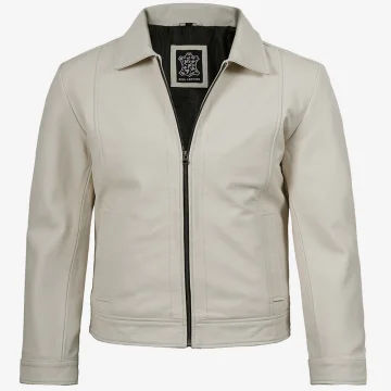 Men’s Off White Harrington Leather Jacket