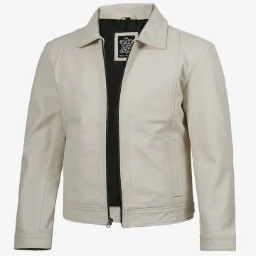 Men’s Off White Harrington Leather Jacket