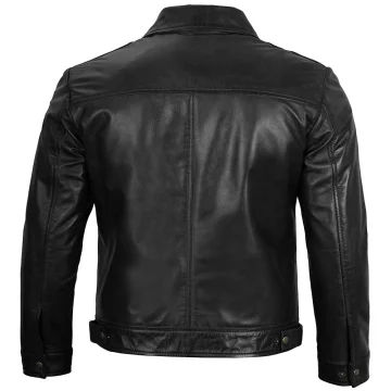 Men’s Black Harrington Leather Jacket