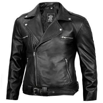 Men’s Black Biker Leather Jacket