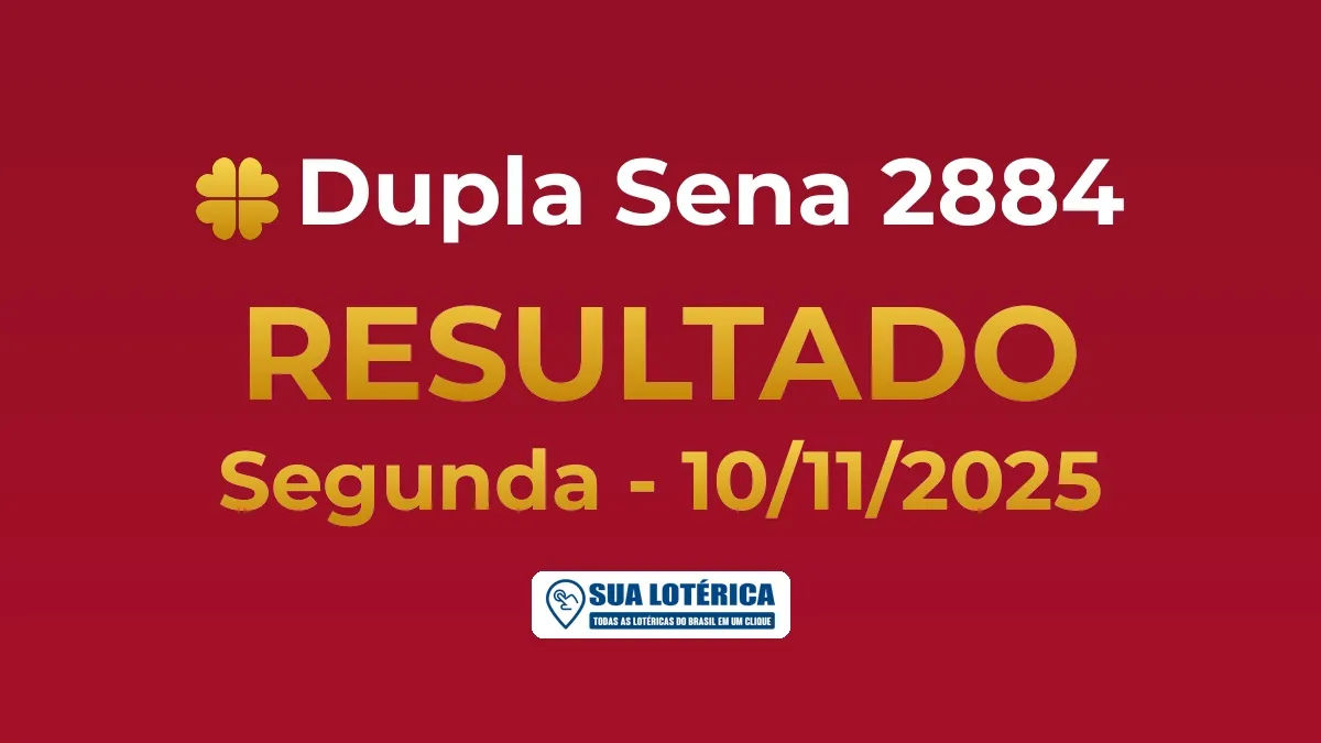 Resultado da Dupla Sena 2884, prêmio de R$ 150.000,00