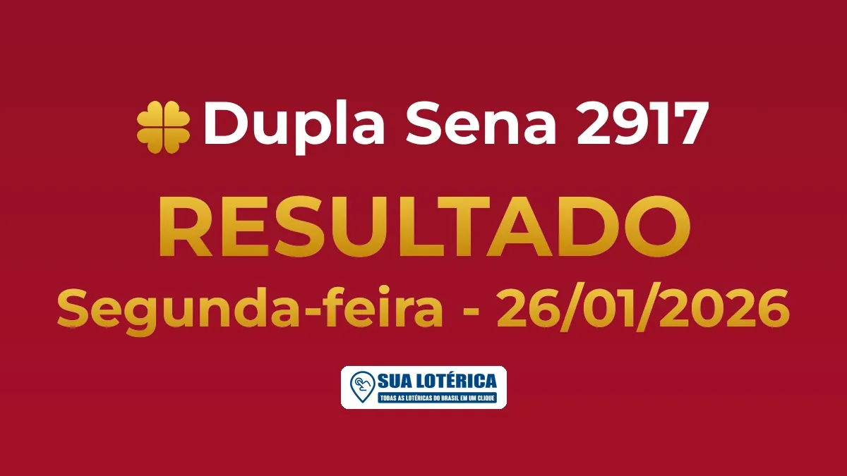 Resultado da Dupla Sena 2917, prêmio de R$ 300.000,00
