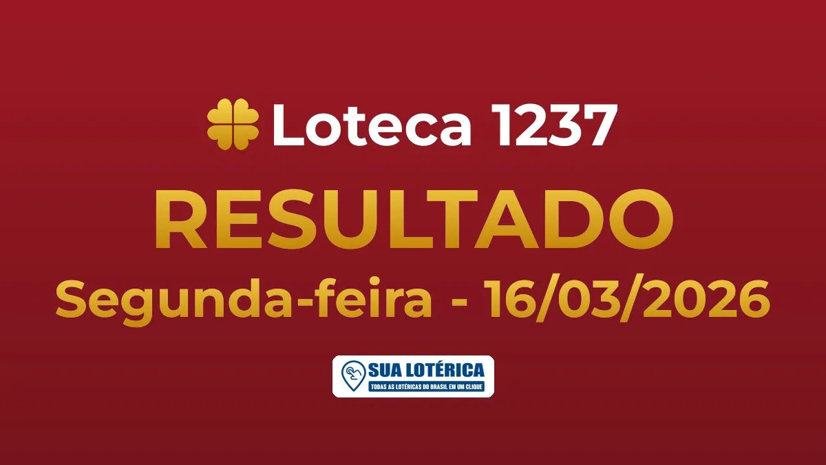 Resultado da Loteca 1237, prêmio de R$ 1,0 milhões
